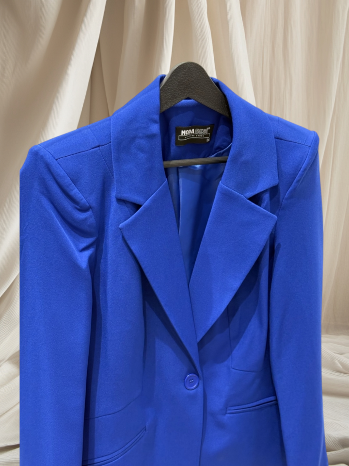 Slim Fit Kesim Tek Düğmeli Ceket