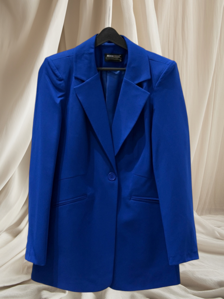 Slim Fit Kesim Tek Düğmeli Ceket