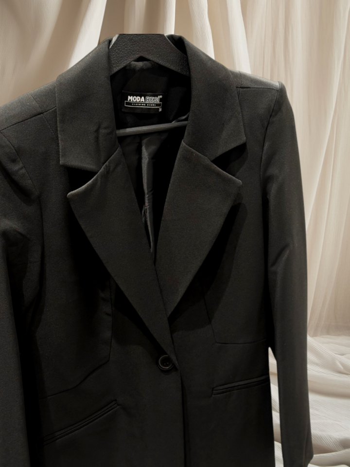 Slim Fit Kesim Tek Düğmeli Ceket