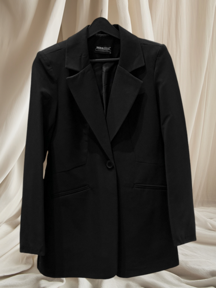 Slim Fit Kesim Tek Düğmeli Ceket