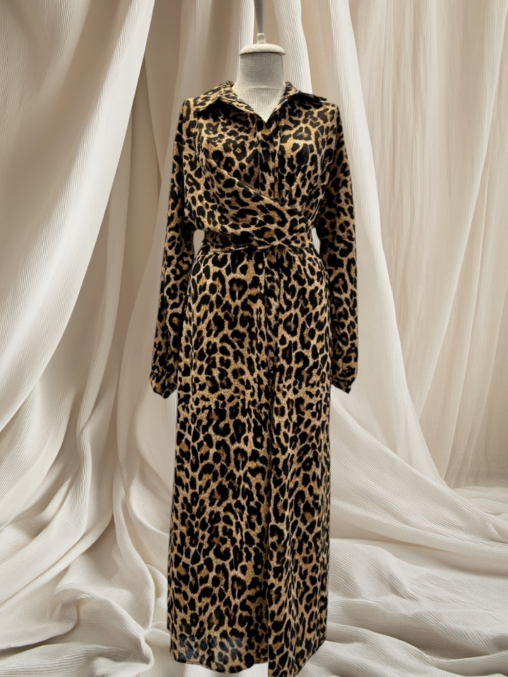 Premium Leopar Elbise
