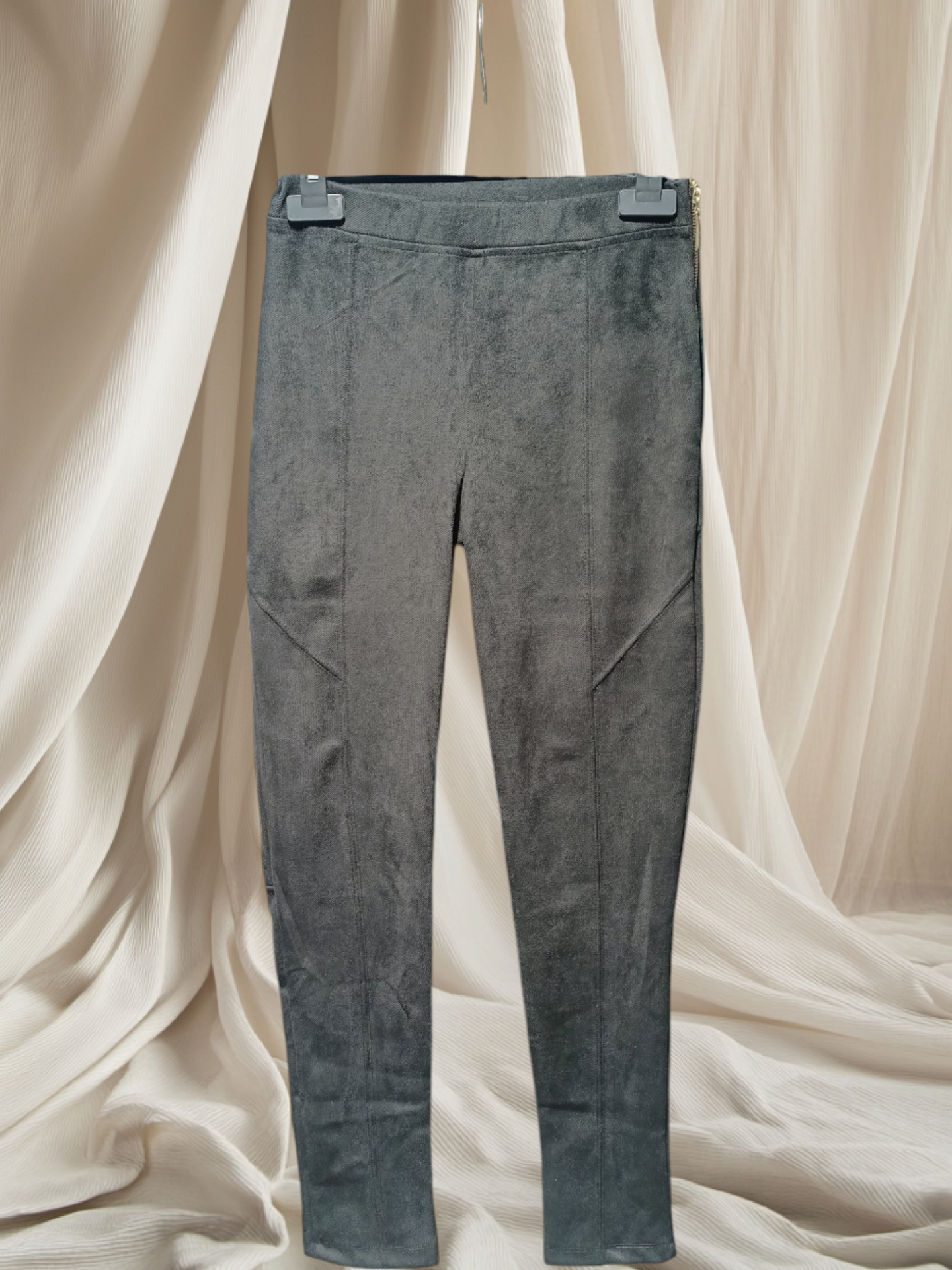 Slim Fit Süet Pantolon