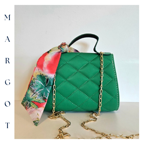 Zincir Askılı Kapitone Mini Çanta (Fular Hediyeli)