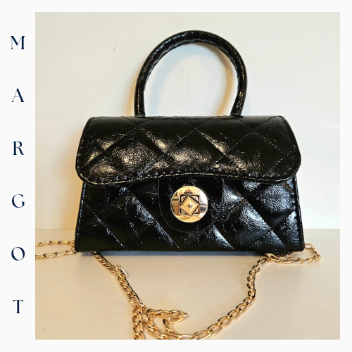 Zincir Askılı Parlak Kapitone Mini Çanta