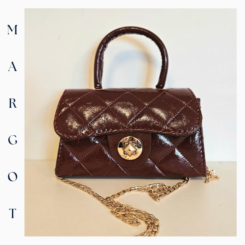 Zincir Askılı Parlak Kapitone Mini Çanta