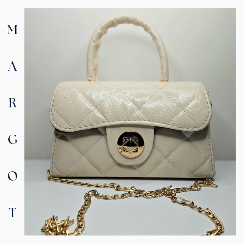 Zincir Askılı Parlak Kapitone Mini Çanta