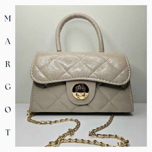 Zincir Askılı Parlak Kapitone Mini Çanta