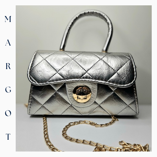 Zincir Askılı Parlak Kapitone Mini Çanta