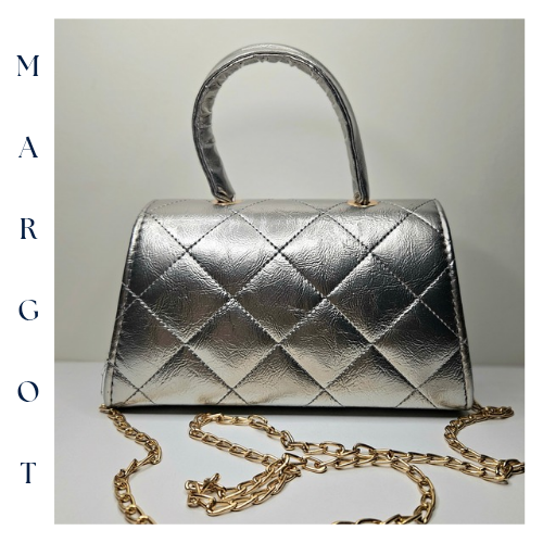 Zincir Askılı Parlak Kapitone Mini Çanta