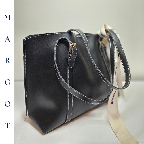 Kontrast Dikişli Tote Çanta